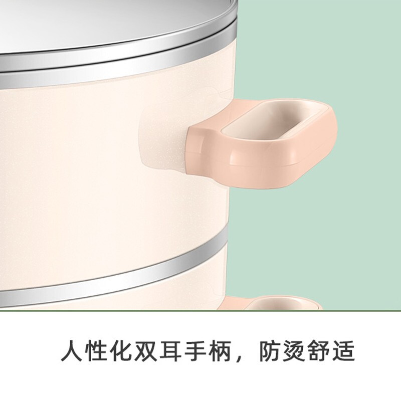 苏泊尔(SUPOR)电蒸锅8L大容量双层不锈钢电煮锅电蒸笼多功能电火锅高清大图