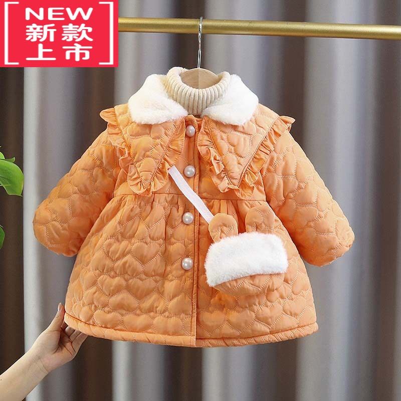 可莉允女童棉服冬装2022新款洋气周岁女宝宝礼服冬季外套婴儿童棉衣棉袄图片