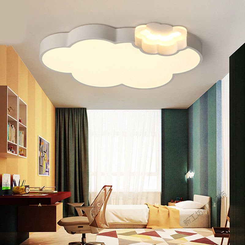 苏宁放心购 简约现代卧室吸顶灯大气家用LED云朵灯具套餐儿童房间灯饰图片