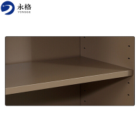 永格文件柜铁皮柜办公柜钢制铁皮柜资料柜档案柜储物拆装柜薄边通双节柜咖啡色加厚款