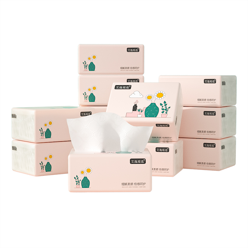 艾逸瑶选 原生木浆粉色生活168张12包软纸抽 170mmX120mm(四层) AYYX008-12高清大图
