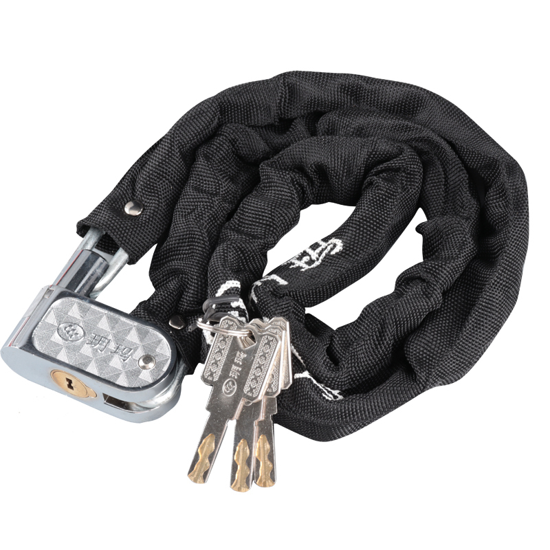 玥玛 自行车链条锁山地公路车防盗锁单车配件 (无钥匙上锁)wl304双面