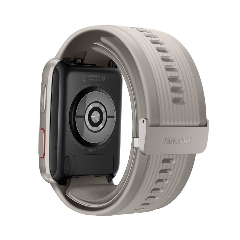 华为/HUAWEI WATCH D 腕部心电血压记录仪 钛银灰 米白色氟橡胶表带 智能手表 血压测量 心电采集 动脉硬化/心律失常风险筛查 三甲医院专家在线问诊 血氧压力睡眠体温