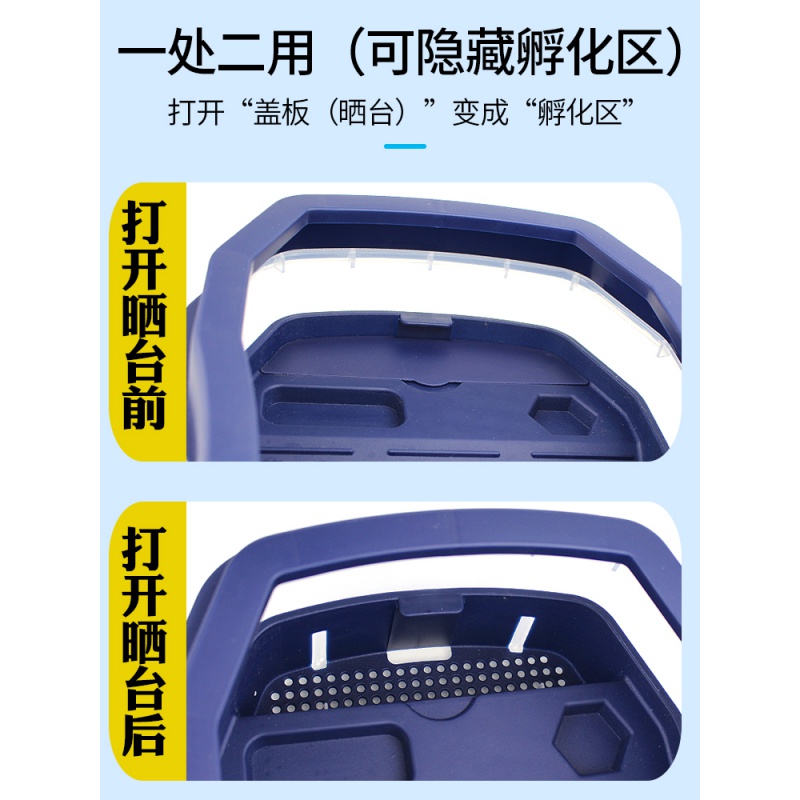 乌龟缸造景水陆缸大型小型家用巴西龟养乌龟专用缸带晒台乌龟别墅高清大图