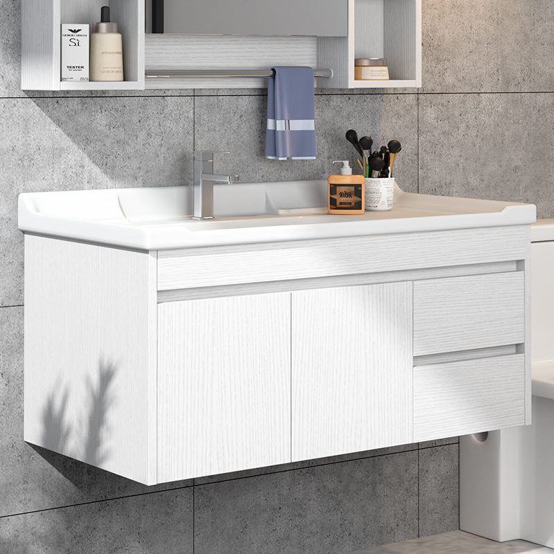 浴室柜组合 单盆柜实木北欧卫生间洗漱台洗手脸盆柜现代简约