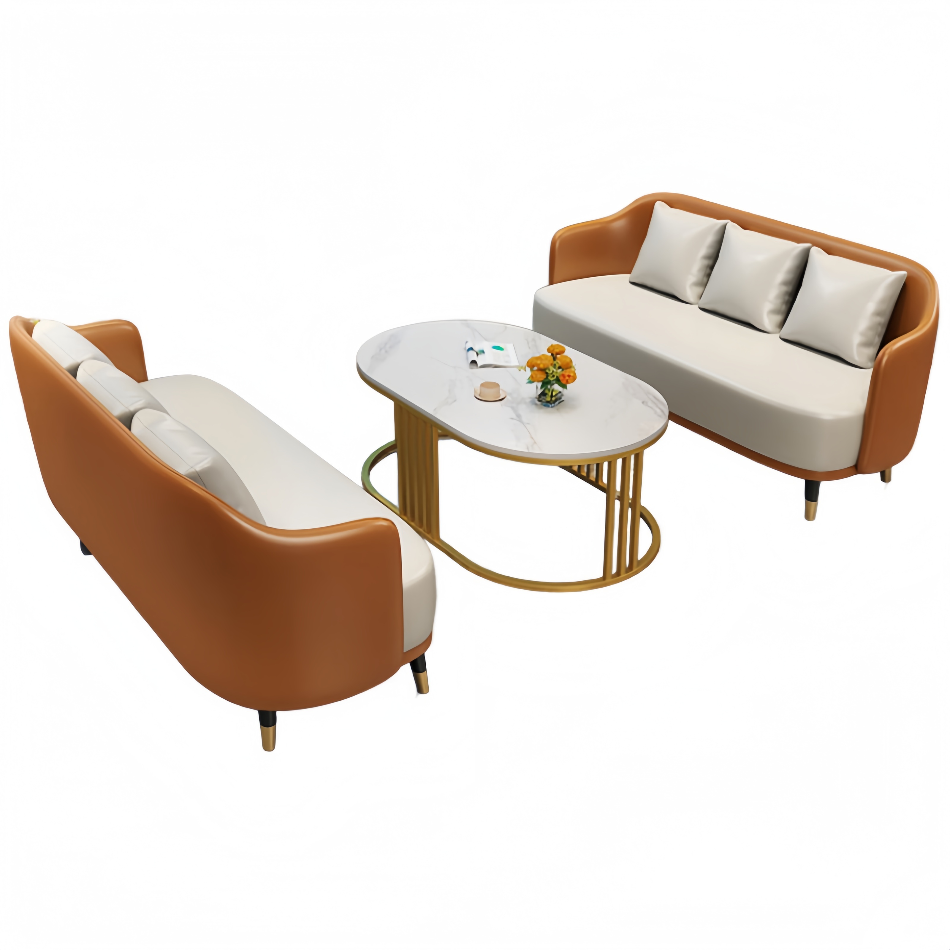 悦兴诚会客沙发170*62*75cm(3+3+茶几)套高清大图