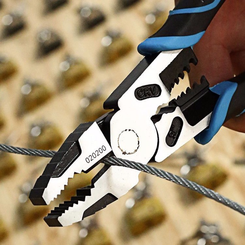 老虎钳子闪电客多功能钢丝钳9寸工业级省力万用虎口手钳电工尖嘴剥线