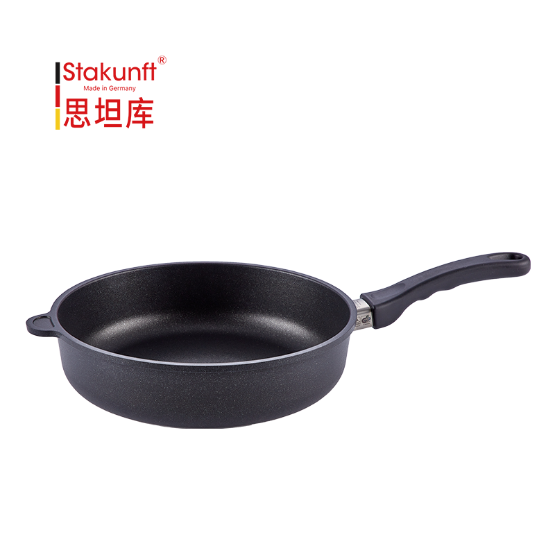 德国制造思坦库平底煎炒锅28cm 天然矿物镀层 不粘易洗 耐磨无烟 炉灶通用高清大图