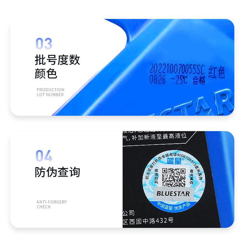 蓝星(BLUESTAR) 不冻液 红色汽车防冻液 水箱宝 -40度发动机冷却液 2kg