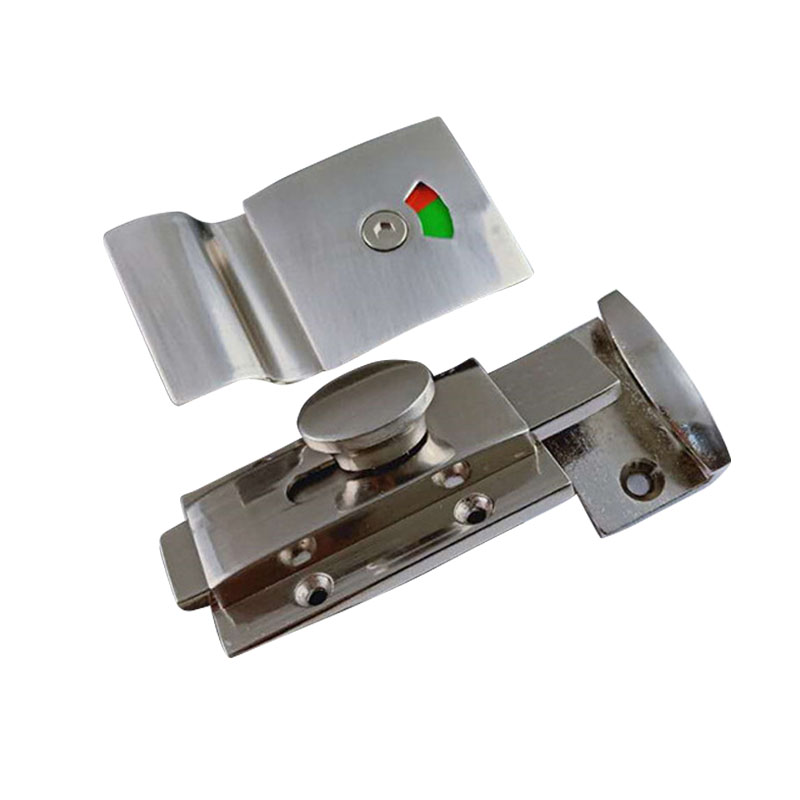 红鲸鱼 卫生间隔断门锁 厕所配件插销(孔距38*36mm)1个高清大图