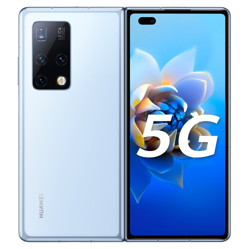 华为 HUAWEI Mate X2 麒麟9000旗舰芯片 无缝鹰翼折叠 超感知徕卡四摄支持100倍双目变焦 8GB+512GB 冰晶蓝 5G全网通高清大图