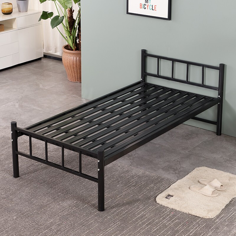 欧宝美单人床铁床铁艺钢架床简约现代员工学校宿舍公寓床 视频