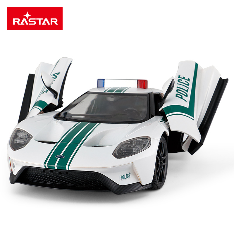星辉(Rastar)儿童遥控车福特GT警车小孩充电电动遥控玩具汽车78180白色