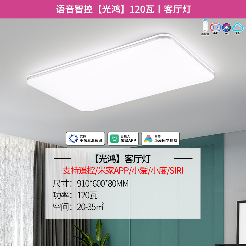 雷士照明现代简约吸顶灯北欧吸顶灯温馨浪漫客厅灯大气客厅吸顶灯客厅灯高清大图