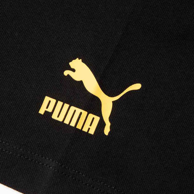 Puma 卡通图案Logo印花圆领棉质短袖T恤 男款 黑色 538776-01图片