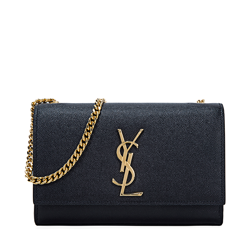 saintlaurentparis圣罗兰ysl女包女士牛皮经典金属logo单肩斜挎包黑色