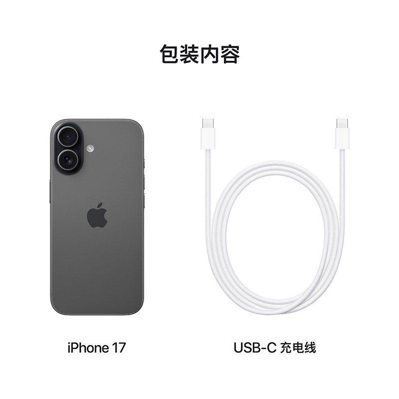 Apple iPhone 17 256G 黑色[需现场签收激活]5G全网通手机 全新正品国行高清大图