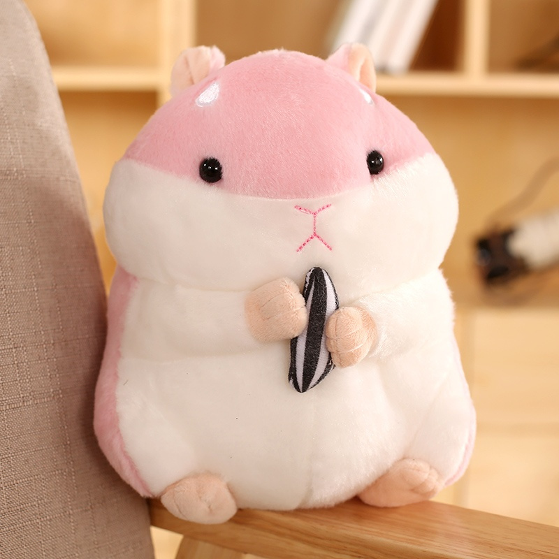 可爱仓鼠毛绒玩具公仔布娃娃小玩偶女孩睡觉抱枕床上儿童生日礼物粉红