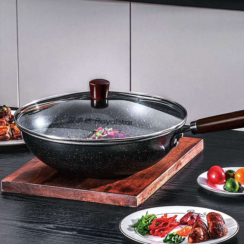 荣事达(Royalstar)RSD083-FJ 麦饭石二件套 32cm+22cm(单位:套)黑色高清大图