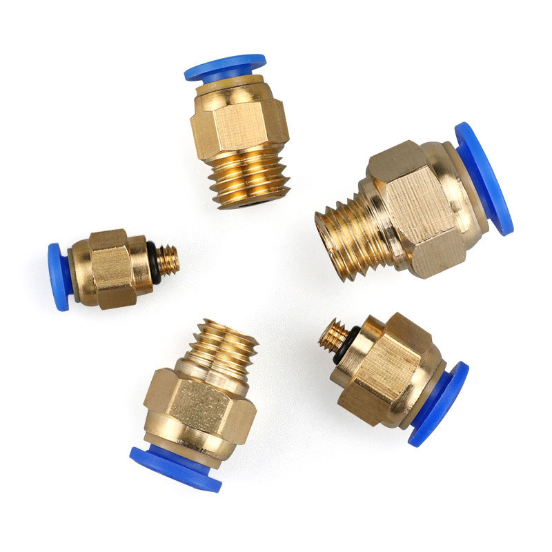 冰禹 SNll-27 气动快插快速接头公制螺纹直通PC4/6-M6/8/10/12 PC8-M8*1.25 20个高清大图