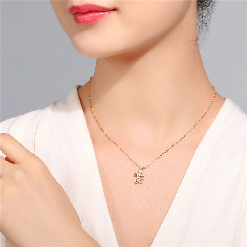 DTOTO 纯银网红独角兽星月吊坠女潮轻奢小众ins锁骨链项链