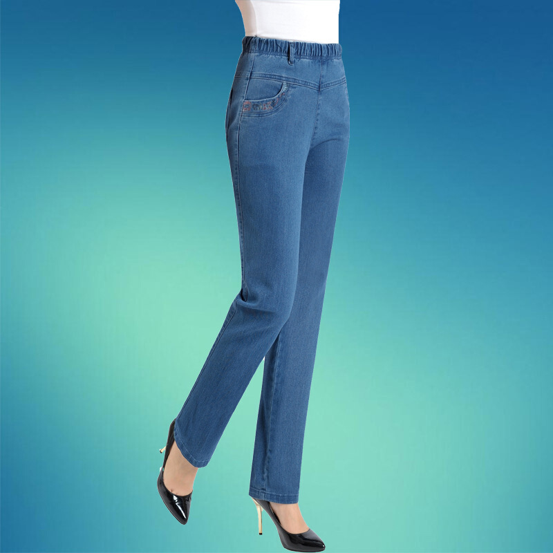 迪鲁奥(diluao)女士牛仔裤 迪鲁奥(diluao)新款女装妈妈牛仔裤外穿中