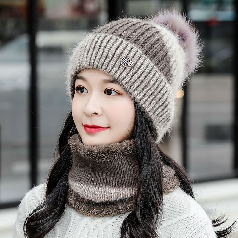 帽子女秋冬季加绒加厚毛线帽2021新款冬天学生韩版保暖抗寒针织帽