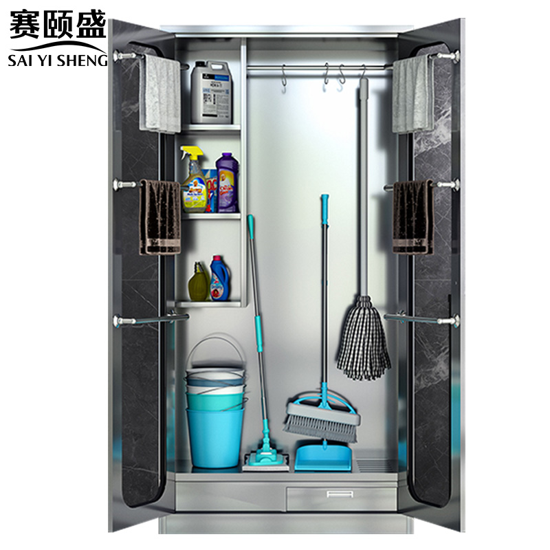 赛颐盛清洁工具收纳柜玻璃门(201)台高清大图