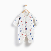 童泰TONGTAI婴童棉服秋冬婴幼儿纯棉对开薄棉连体衣0-2岁宝宝哈衣连身衣儿童通用90cm