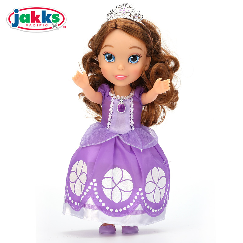 jakks 迪斯尼女孩玩具 升级版小公主苏菲亚娃娃93104