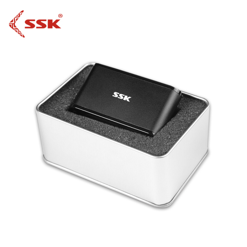 飚王(SSK)SCRM630升级版多功能合一读卡器USB3.0高速读写支持TF/SD/CF手机卡相机卡金属材质