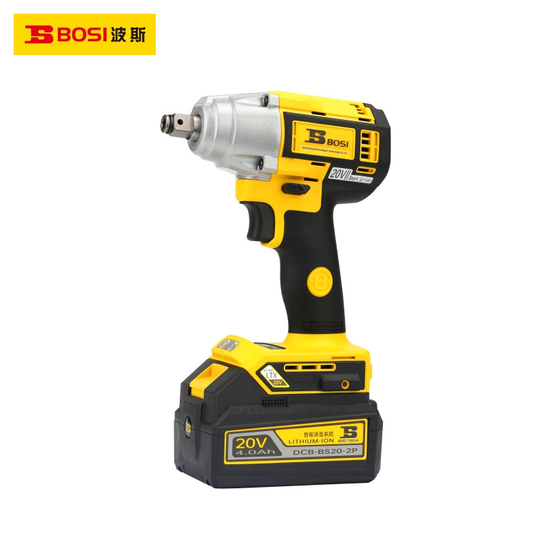 波斯(BOSI)无刷冲击两用扳手(350N.m 20V/4.0Ah)台高清大图