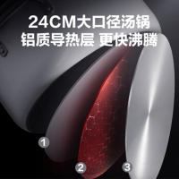 美的(Midea)C22-Star201电磁炉 恒匀火防糊底 2200W大火力 圆形机身 6档旋控调节(购买请咨询)
