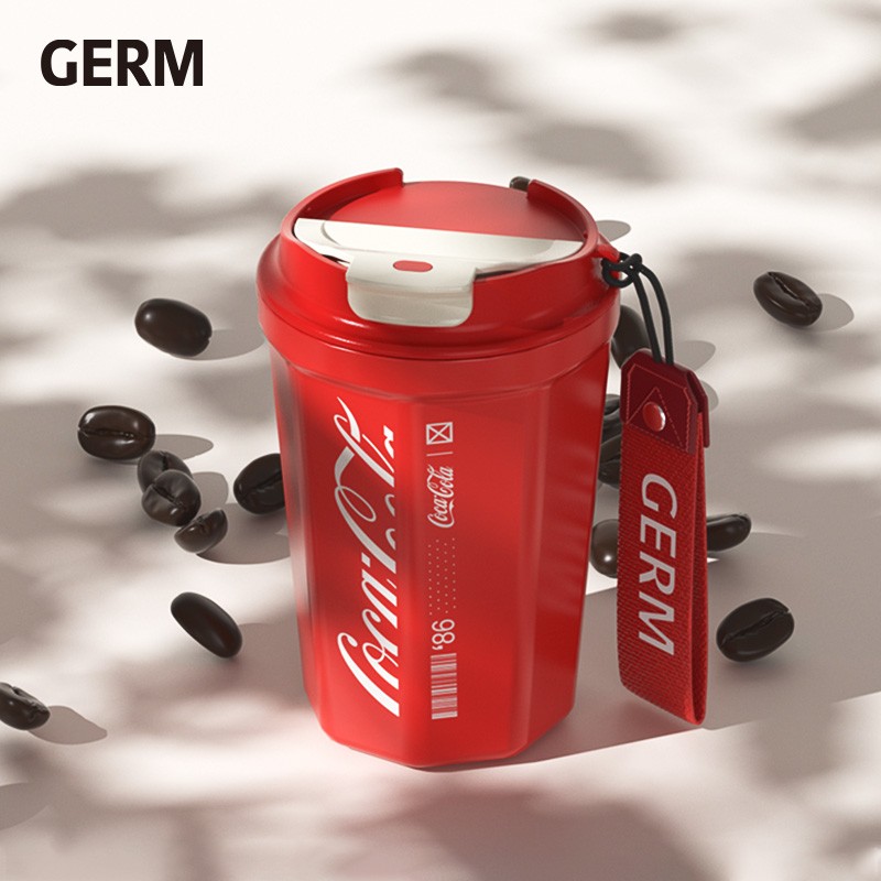格米(germ)可口可乐联名款菱形咖啡杯390ml 红 GPS-2124VP-CCR高清大图