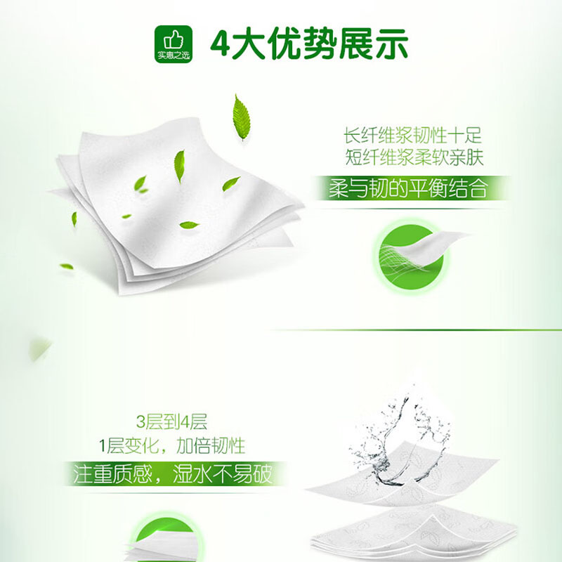 心相印 手帕纸 茶语丝享 超迷你4层6片24包*6条 纸巾便携 湿水不破 箱装高清大图