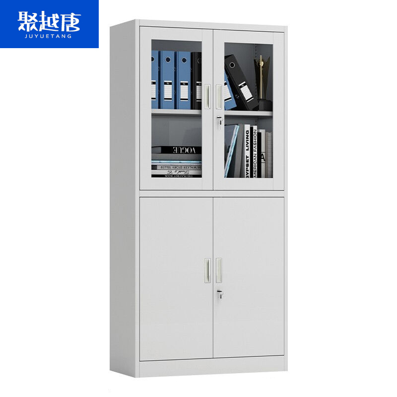 聚越唐多层办公柜简约钢制文件柜带锁音轮子移动式收纳柜JUYUETANG高清大图