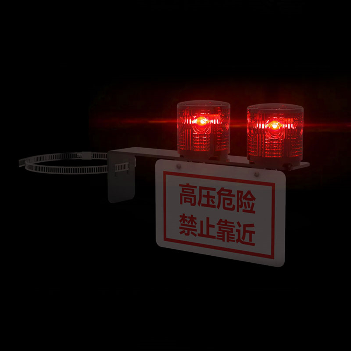 润泰博源RT-JS751(双头)IP67 12V太阳能语音警示灯 (计价单位:盏)红色高清大图