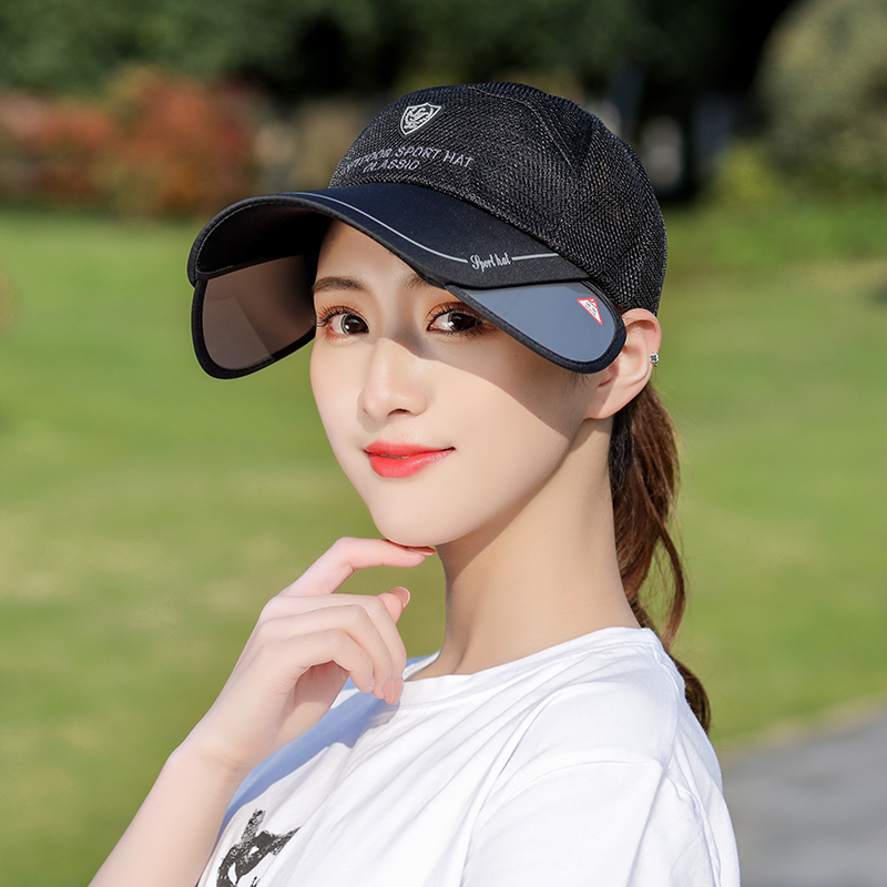 盛世尼曼运动帽女户外跑步速干透气网眼棒球帽夏天遮阳防晒女士宽檐鸭舌帽帽子