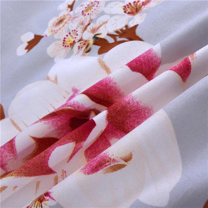 美帮汇冬天田园磨毛四件套加厚保暖床单春秋穿单被套一米五床被罩中式风高清大图