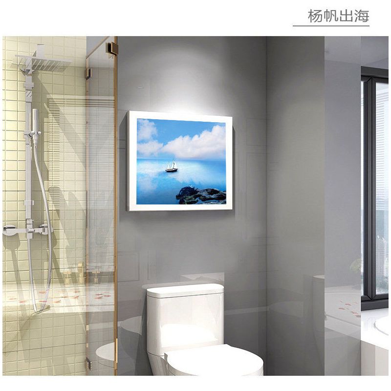 浴室可折叠壁画收纳柜卫生间置物架神器壁挂储物柜同款免打孔|浪漫薰衣草40*40