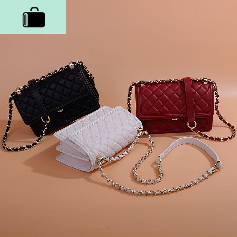 菱格链条女包单肩斜挎包包2020新款潮小众设计时尚百搭夏天小清新NEW LAKE女斜挎包图片