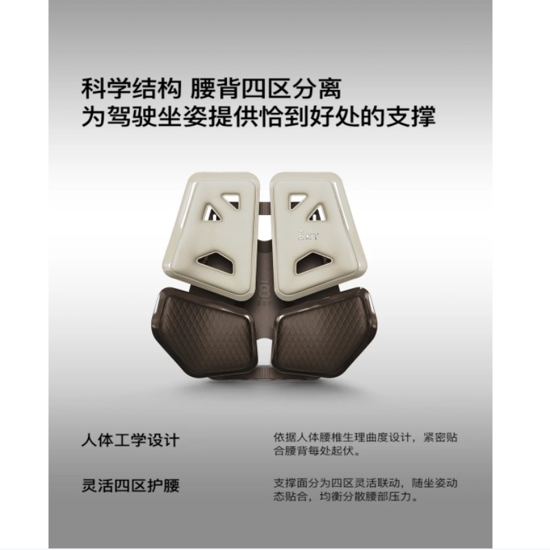 BKT 人体工学腰靠(琥珀棕) BKT09Q602XS高清大图
