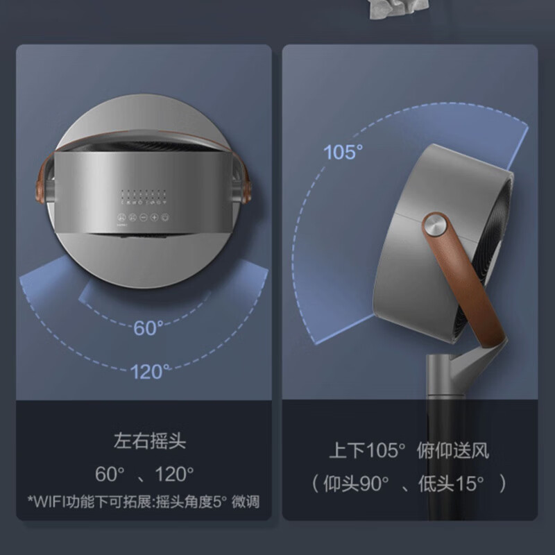 格力(GREE) 空气循环扇家用客厅卧室节能省电直流变频遥控定时落地扇立式涡轮智能循环电风扇FXDZ-2307Bg5高清大图