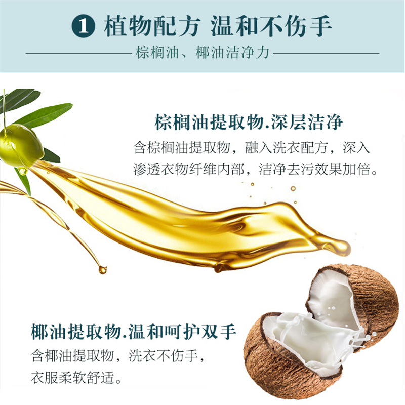 逸乐舒 泡飘乐 进口衣物柔软植物原料抑菌不含荧光剂浓缩宝宝婴儿洗衣液2kg*2 单套价