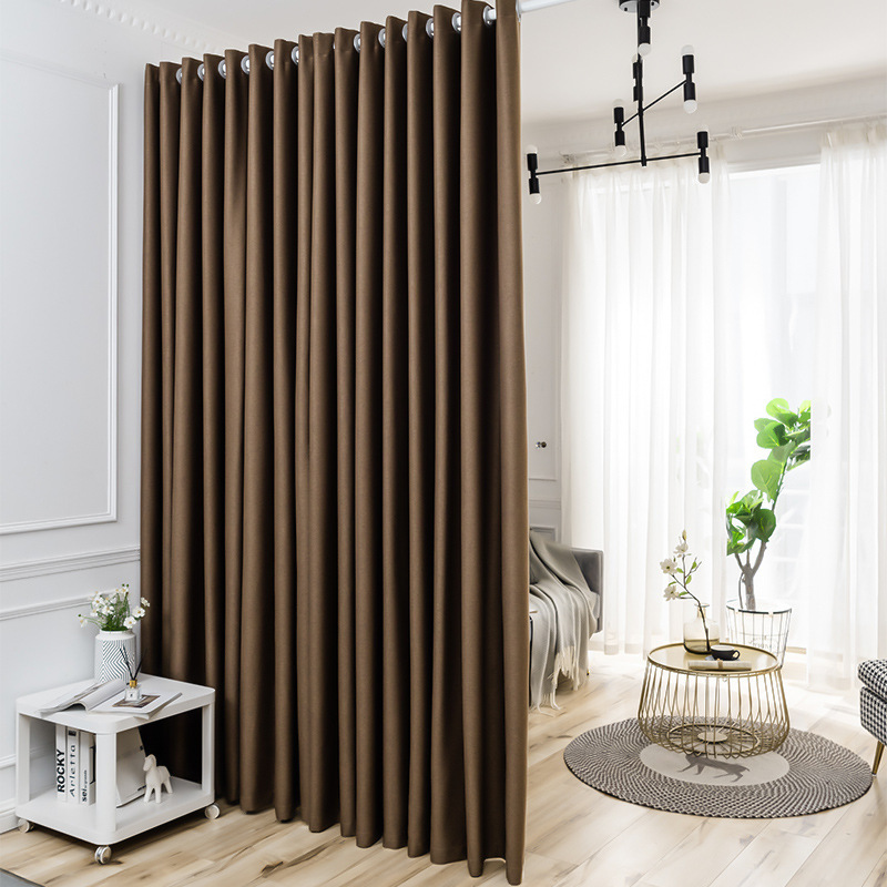 高精密窗帘免打孔安装卧室全遮光隔热遮阳布2021年新款梦幻帘