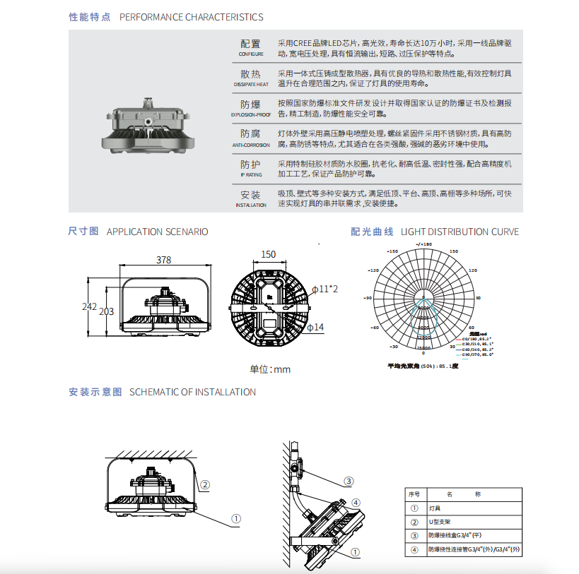 HighEco防爆灯150W高清大图