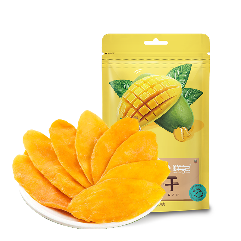 鲜记(FRESHKEE)-B 袋袋装芒果干100g+红杏干100g+三色葡萄干100g+鸳鸯半梅158g+山楂片228g
