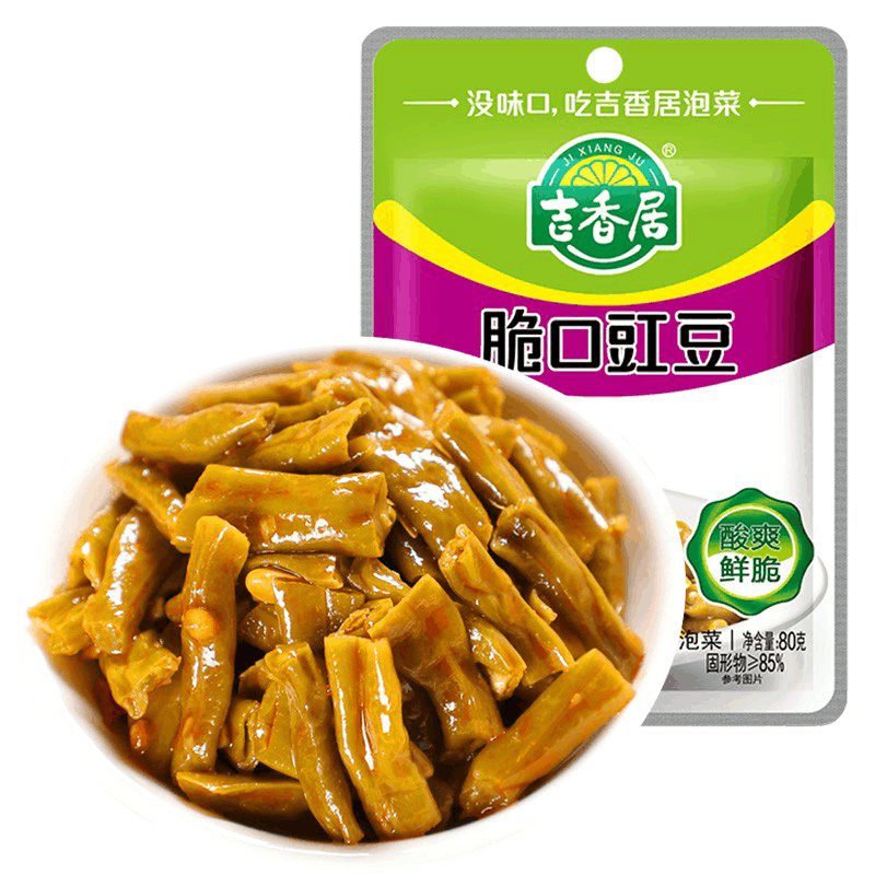 吉香居脆口豇豆80g榨菜下饭菜咸菜四川泡菜图片