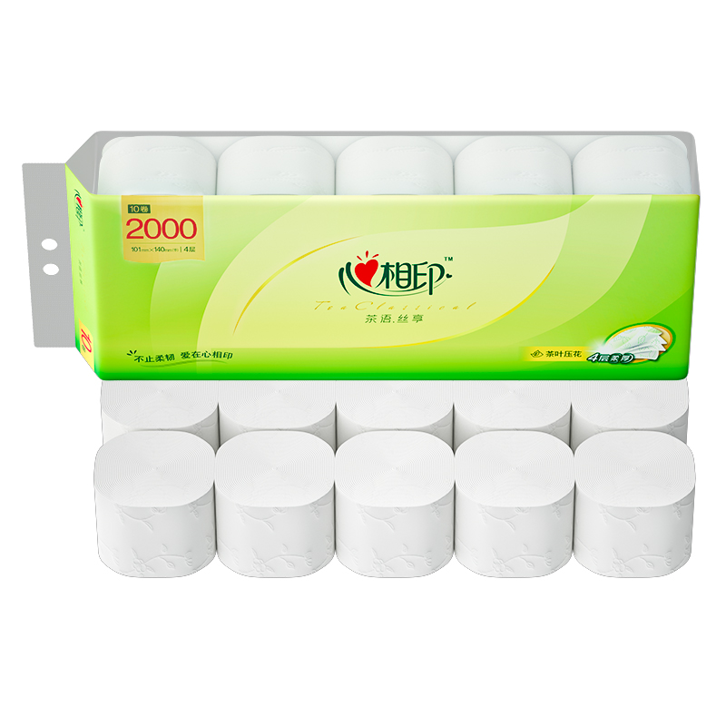 RW1010(单提)心相印茶语丝享200克10粒装四层无芯卫生纸(101卷高)高清大图