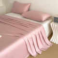 高档60支新疆长绒棉纯棉床单单件轻奢柔软丝滑纯色全棉被单三件套 朱颜粉 床单单件-230x245cm【适合1.5-1.8m床】